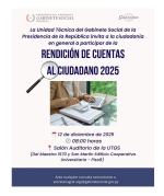 Invitación a la ciudadanía en general a participar de la Rendición de Cuentas al Ciudadano 2025